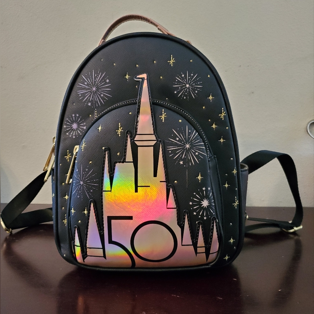 Walt Disney World 50th Anniv Loungefly Large Backpack & Minnie Mouse Stuff